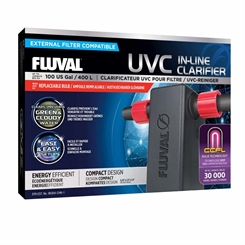 FLUVAL UVC IN-LINE Clarifier 3W - op til 400 liter akvarier - til 16/22 slange